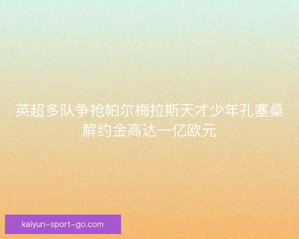 英超多队争抢帕尔梅拉斯天才少年孔塞桑解约金高达一亿欧元